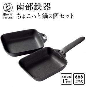 ふるさと納税 奥州市 南部鉄器 ちょこっと鍋2個セット 【OIGEN】 伝統工芸品 [Z0038]