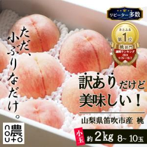 ふるさと納税 笛吹市 先行受付2025年 山梨県産 訳あり 桃(もも) 2kg以上(8玉~10玉) フルーツ