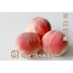 ふるさと納税 甲州市 朝採れ!甲州市産 桃 2kg(5〜8玉)