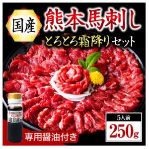 ふるさと納税 南小国町 【国産】熊本馬刺し とろとろ霜降りセット 中トロ 250g(南小国)
