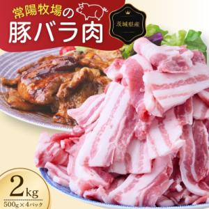 ふるさと納税 龍ケ崎市 こだわりの茨城県産 豚バラ肉 焼肉用 2kg