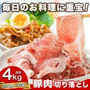 ふるさと納税 都城市 国産豚肉切り落とし 4kg