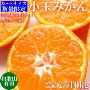 ふるさと納税 湯浅町 先行受付【ご家庭用】和歌山有田みかん約10kg(SS、Sサイズ)【湯浅町】