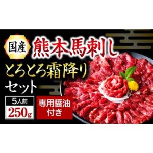 ふるさと納税 【国産】熊本馬刺し 霜降り 中トロ 250g 国産 熊本 馬刺し 馬 馬肉 馬刺 肉刺し 醤油 贈答用 ギフト 熊本 阿蘇 南小国町 送料無.. 熊本県南小国町
