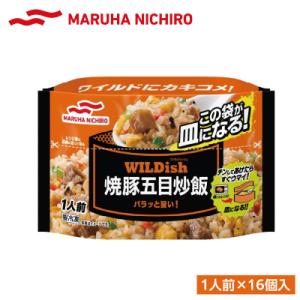 ふるさと納税 大江町 マルハニチロ 冷凍食品 WILDish 焼豚五目炒飯 1人前×16個入り 045-007