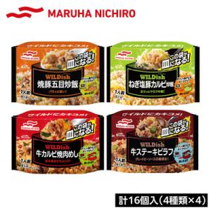 ふるさと納税 大江町 マルハニチロ 冷凍食品 WILDish 食べ比べセット(4種×4袋入) 045-011
