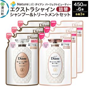 ふるさと納税 滑川町 ダイアン エクストラシャイン シャンプー+トリートメント 詰替6点|19_ntl-120601