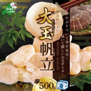 ふるさと納税 別海町 ほたて貝柱 500g 大玉 北海道 野付産 刺身 用 冷凍 玉冷 帆立貝柱『ホタテといえば別海町』